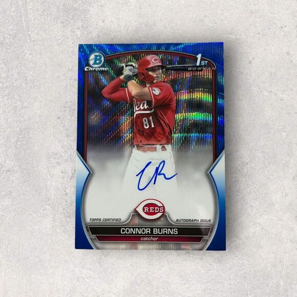 Topps Other - 2023 Bowman Draft - Chrome Prospect Autographs Connor Burns #CDA-CB Blue Wave